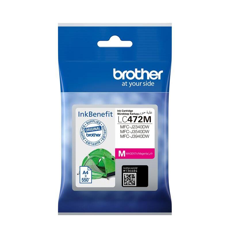 Brother LC472M Magenta Kırmızı 550 Sayfa Kartuş MFC-J2340/J3540/J3940