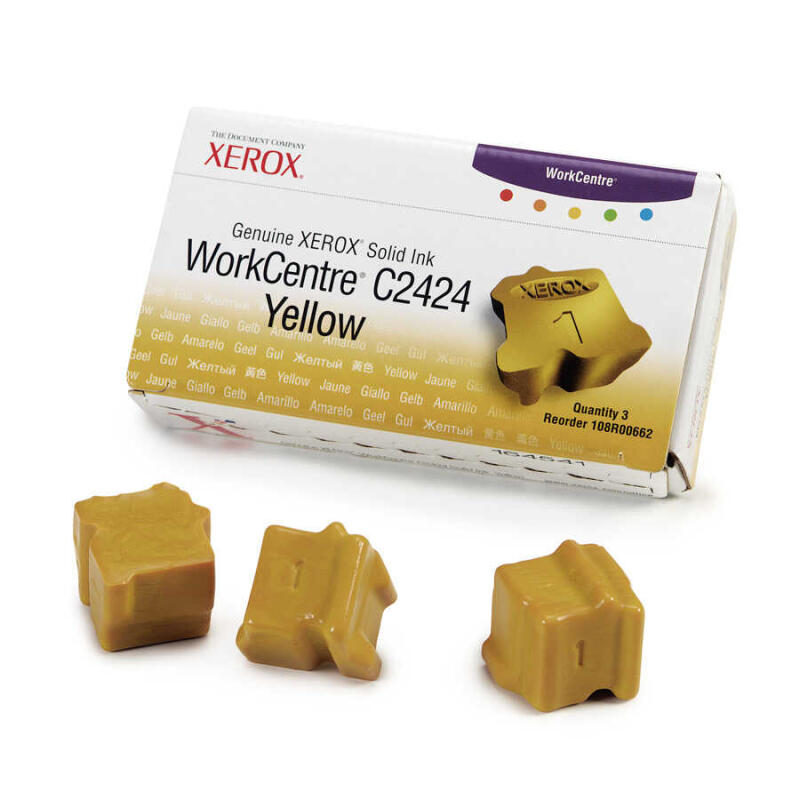 Xerox Workcentre C2424-108R00662 Sarı Orijinal Katı Mürekkep 3Lü